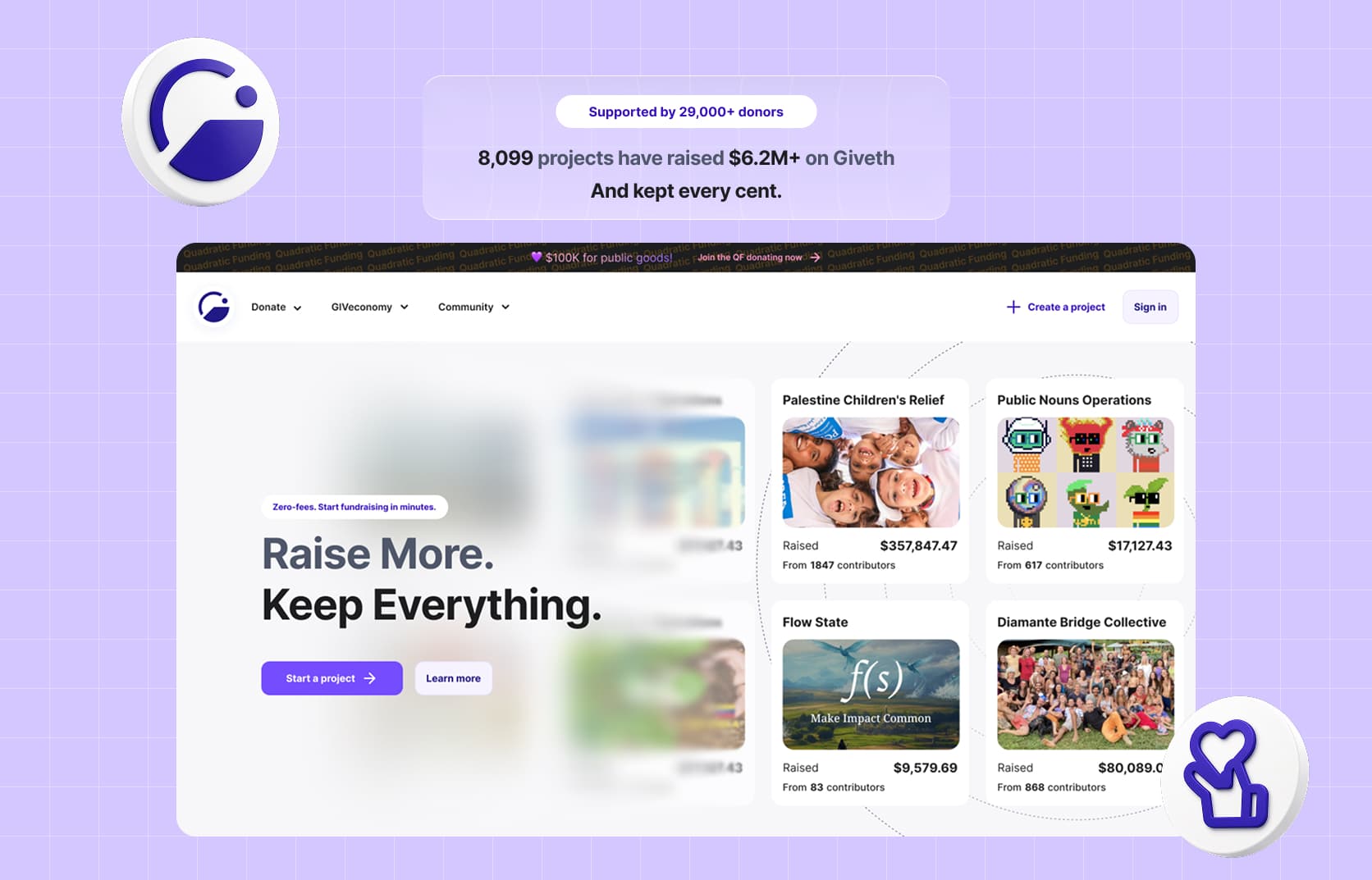 Giveth's donation platform, running in the browser